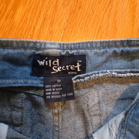 Wild Secrets Patchwork Denim Jeans flare lowrise - Picture 7 of 7